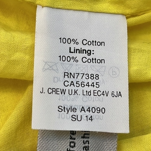 J. Crew Sleeveless Yellow Pleated Dress with Lace Trim - Picture 8 of 9